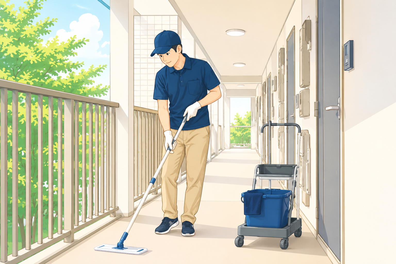 共用部の巡回清掃