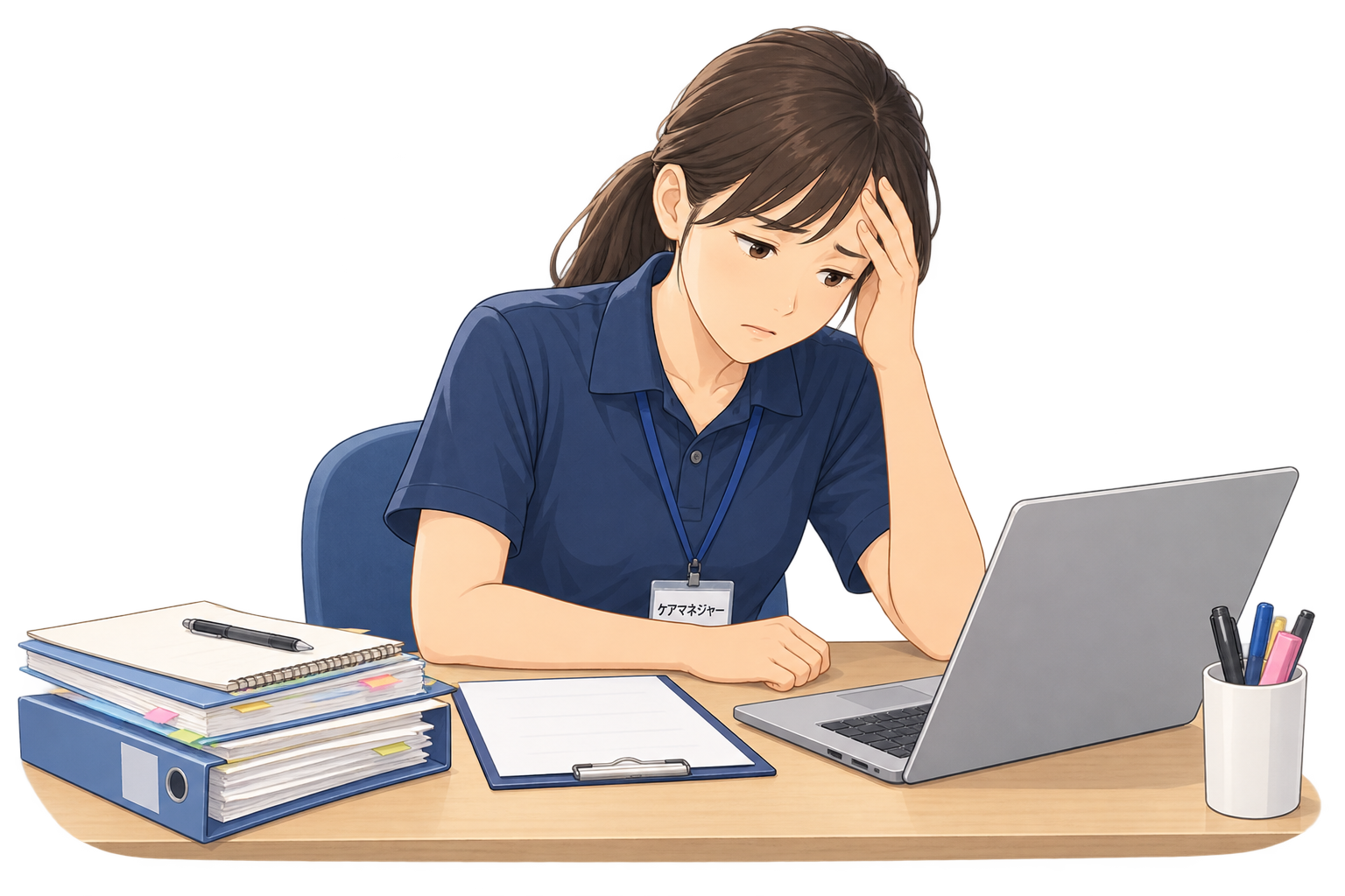 悩む施設担当者